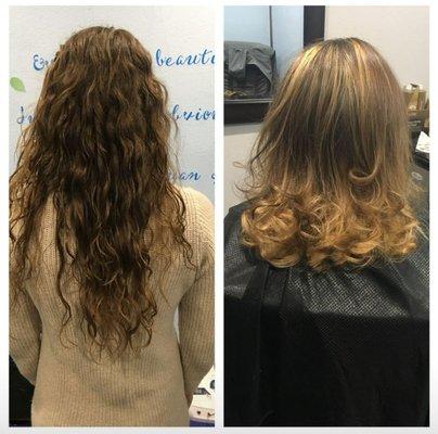 Before and after makeover