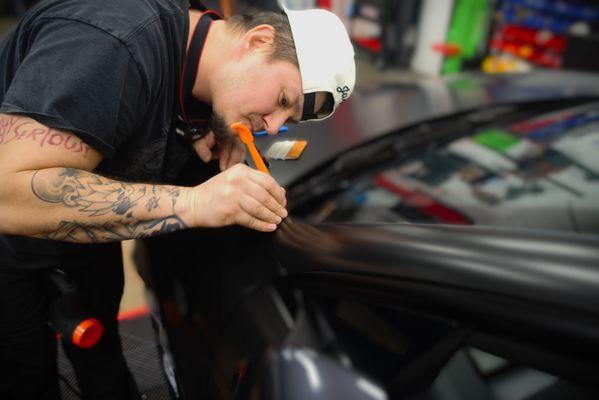 Vinyl Wrap on Tesla model 3 of 2025