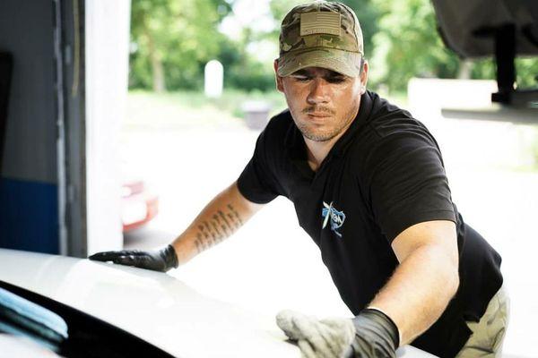 Taking off a ceramic coating application