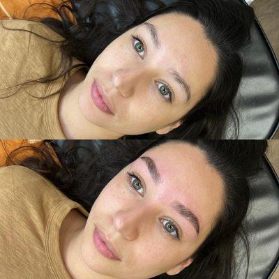 Eyebrow lamination, tint, wax