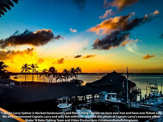 Captain Larry's beautiful office the Florida Keys, and working out of the amazing World Wide Sportsman in Islamorada, Florida
