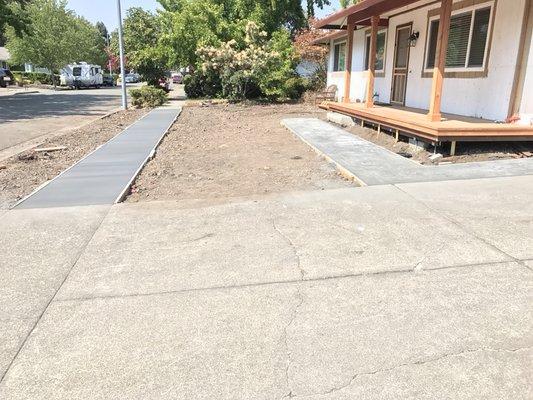 Sidewalk are finished