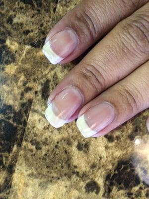 Less than a week. Gel polish on natural nails.