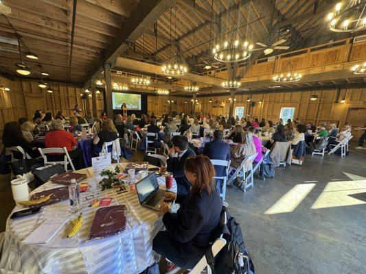 Inside the carriage house