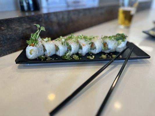 The Garlic Halibut Special roll... really yummie!