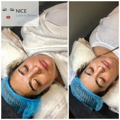 Powder Ombre Eyebrows and Cover Up Eyeliner