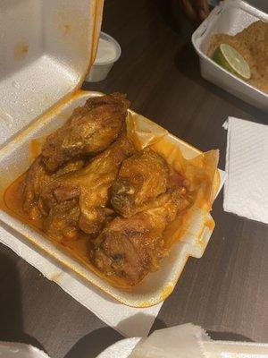 Honey hot wings