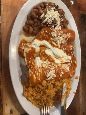 shrimp and cheese enchilada