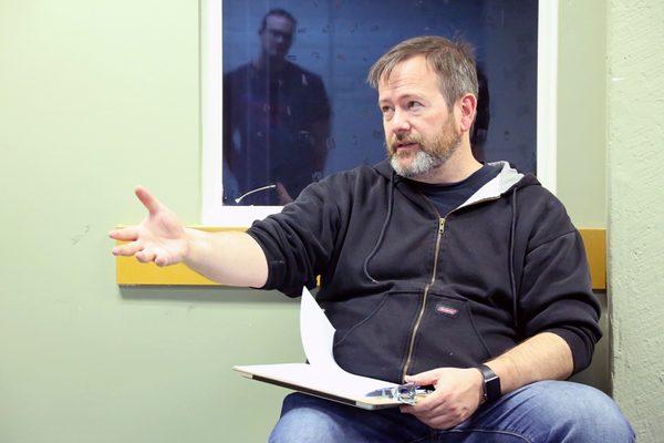 Kevin Mullaney, Director of the Improv Resource Center in a recent workshop. Photo by Julie Merica Photography.