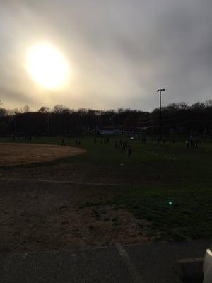 Flag football field.