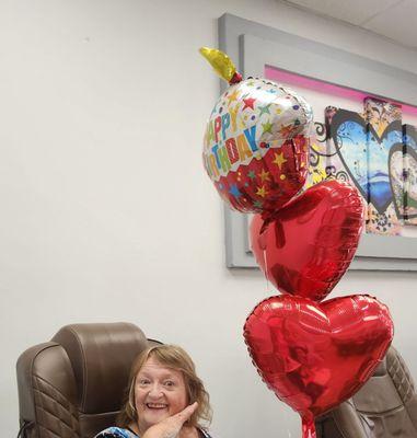 Modern nail. Professional, clean kind. Offers a variety of services. Love my gel pedicure. And surprise me with balloons for my birthday.