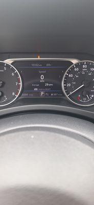 Mileage at drop off