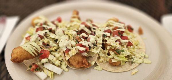 Fish tacos. Not on their menu. It was a special