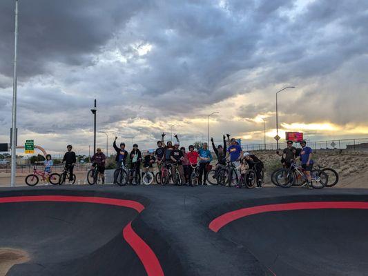 Fat Tire crew at opening evening for Los Altos park