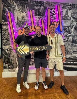 Eric Bernstein at a client closing in Austin