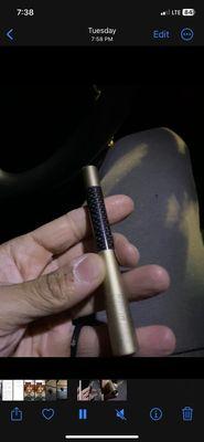 This is a mugen stubby antenna. It's not easy to break and I've gone through this car wash with it several times prior the incident
