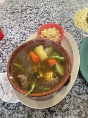 Caldo de res/beef vegetable stew