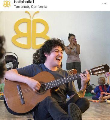 Our lovely teacher Luis leading his class