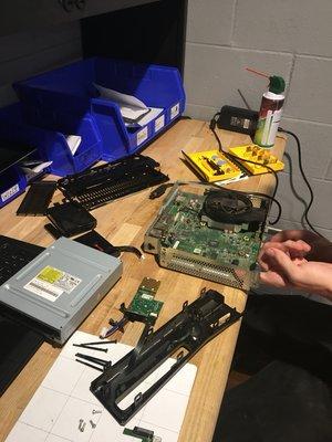 Xbox 360 disk drive replacement and cleaning!