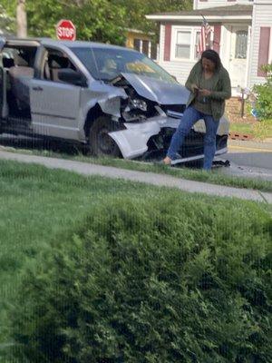 My childs van was in an accident last week. Driver hit a parked car. Driver proceeded to lie to the on scene police officer by telling hi