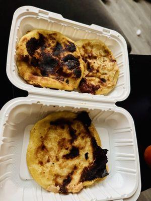 Burnt pupusas