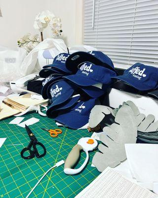 This customer reached out, requested to have a batch of hats embroidered with his company logo cuffed dating.