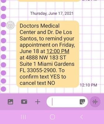 Pictures of text confirmation