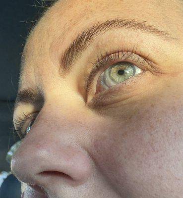 Just admiring my brows and lashes done today by Marcella! What game and mood changer