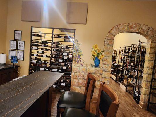 I side view of back room