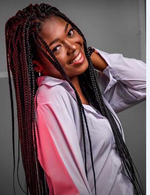 Purple Drips African Braids