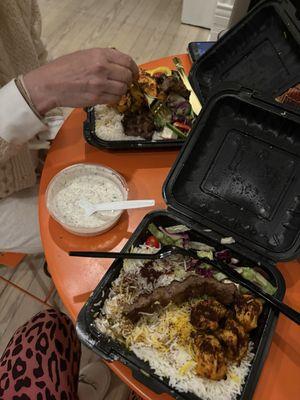Kabob's and yogurt