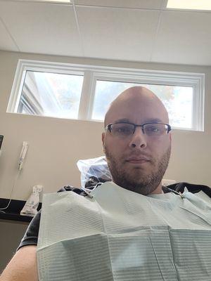 My final visit in October 2023. Not the happiest pic of me, but is anyone really that happy to be at any dentist?!