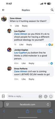 owner of this place, Drew Pefferle, endorses m*rder