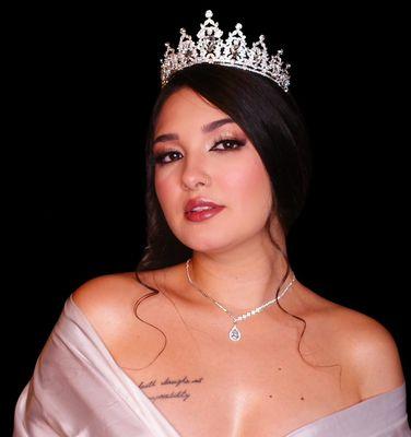 Turned my model into a bride! Soft glam with a touch of elegance, just how I love it! 