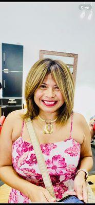 Foilyage & layered haircut 