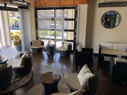 We have outdoor seating.