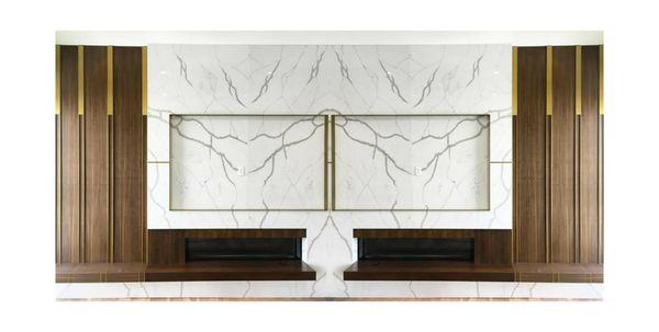 Beautiful calcatta that we installed vein matched.