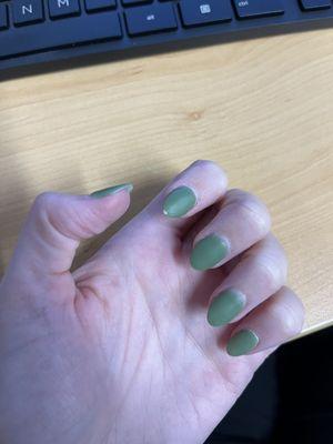 Chipped nails one week later