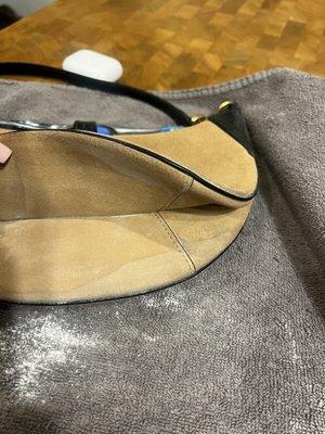 suede purse before
