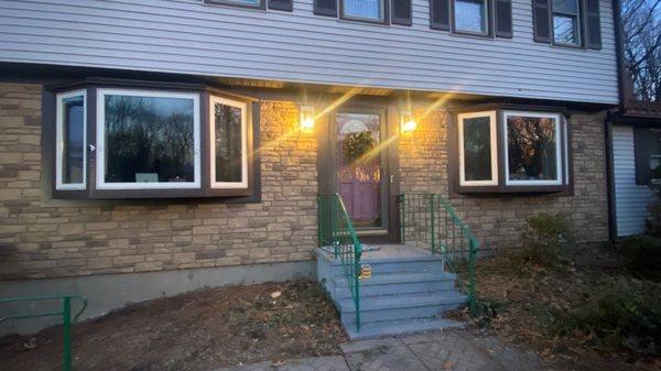 Tando Stone composite siding and light installed on our home in Windsor CT.