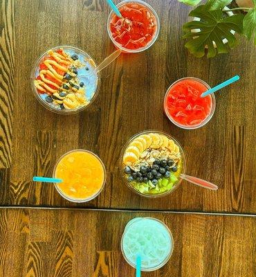 Smoothie bowls and Energy Fizz