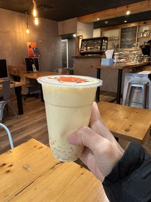 Milky mango with lychee jelly