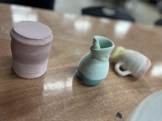 Samples of ceramics items