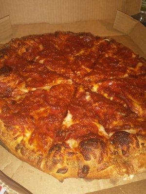 Large pepperoni and cheddar