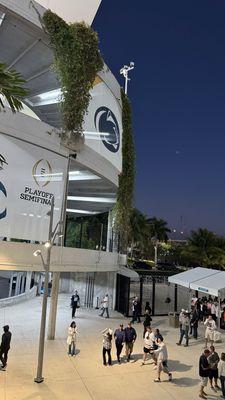 View going up the escalator