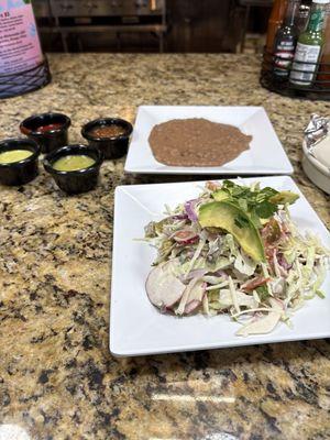 Beans & double side of Slaw