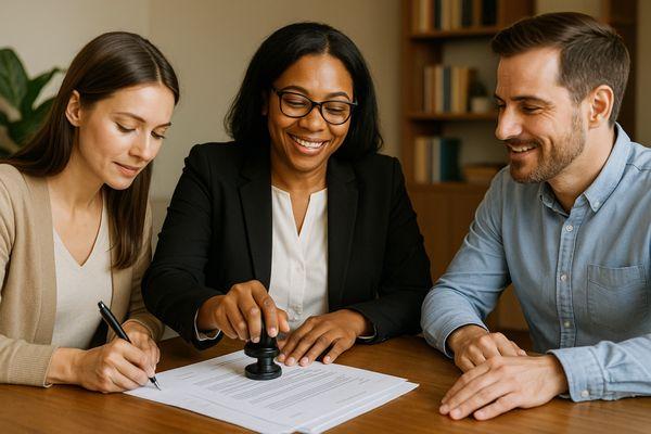 Signature verification and notary seal