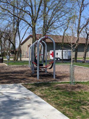 Swings, including handicapped seat