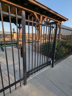 Entrance to the gated picnic area