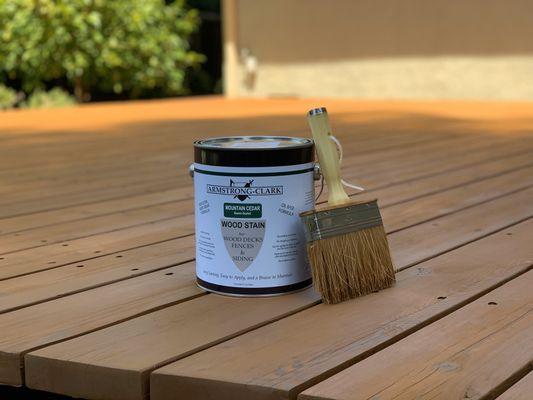 Deck staining and sealer, any color or style we're experienced in any applications!